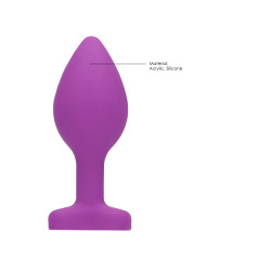 Ouch! Plug Bijou Anal silicone Heart Violet 6 x 2.8 cm